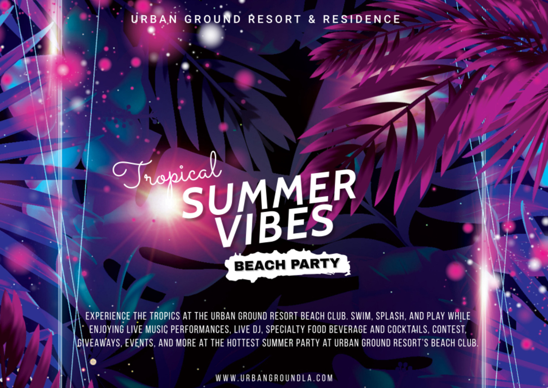 Tropical Summer Vibes Urban Ground Resort & Residence